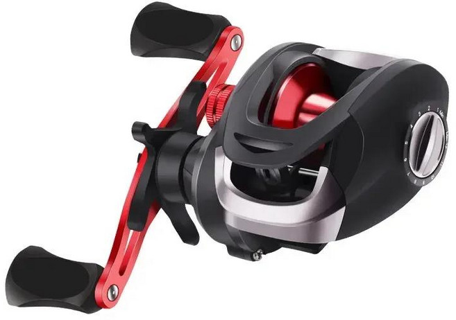 Luya 물방울 휠 멀리 던지기 튀김 방지 라인 낚시 릴 검은 물고기 마이크로 오브젝트 HD, 05 Red left hand, 01 Micro cup
