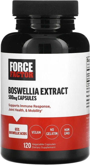 Force Factor 보스웰리아 추출물 500mg 베지 캡슐 120정, ForceFactor보스웰리아추출물500mg베지캡슐12, 1개 - 쿠팡