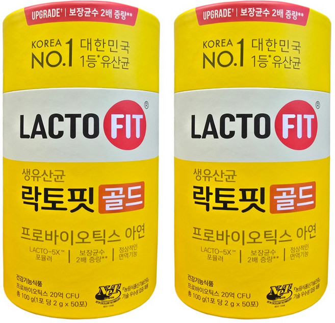 종근당건강 락토핏 생유산균 골드, 100g, 2개