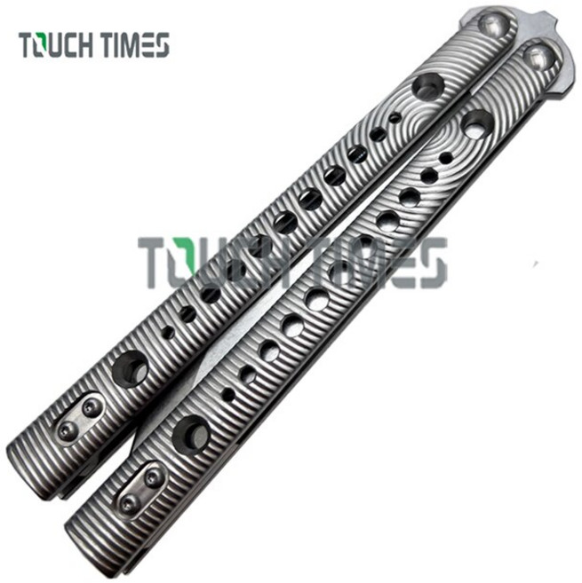 연습용 발리송 Baliplus BRS Rep 복제 클론 버터플라이 트레이너 나이프 발리송 플리퍼 D2 블레이드 G10, 06 All Titanium Tanto, 1개
