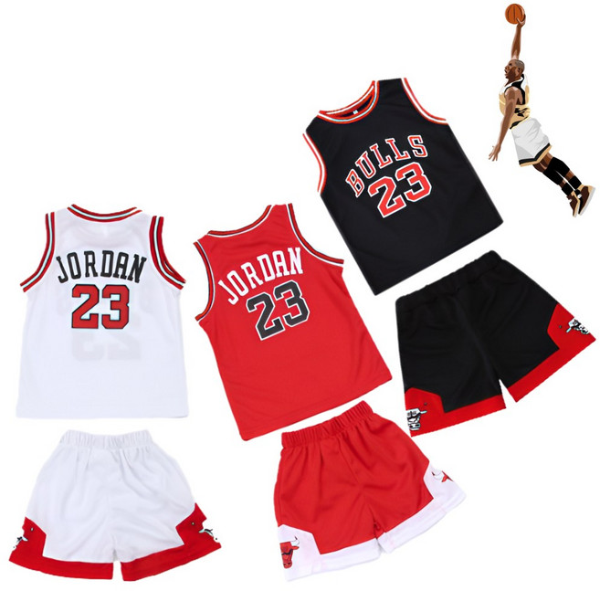NBA 시카고불스 검정 화이트 레드 마이클 조던 키즈 유니폼