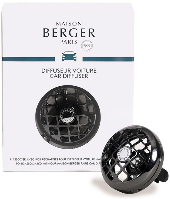 128136 MAISON BERGER - 리필 가능한 자동차 공기 청정기 벤트 클립 디퓨저 세트 지름 4.4cm(1.75인치) x 깊이 3.2cm(1.25인치) 프랑스산 (공명, MAISON BERGER 리필 가능한 자동차 공기 청정