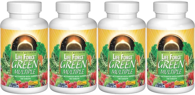 Source Naturals 소스내추럴스 라이프 포스 그린 멀티플 테블릿, 4개, 180정 - 쿠팡