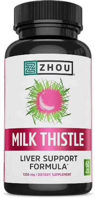 저우 밀크씨슬 24 Vcp (Btl-Plastic) 450mg 60ct, ZHOU Milk Thistle : 24: Vcp, B, 1개, 60정 - 쿠팡