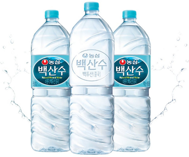 농심 백산수 2L 유라벨 18병 + 무라벨 18병, 18개