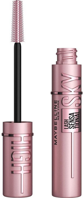 Maybelline Lash Sensational Sky 하이 워셔블 마스카라 메이크업 볼류마이징 길어짐 디파이닝 컬링 곱셈 조립 가능한 포뮬러 베리 블랙 1개입 [호환], 1