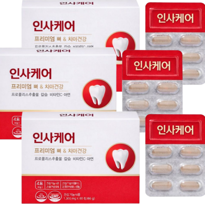 이가탄탄함을 원하고 치아튼튼 인사 임플란트 치아 튼튼 뼈 영양제, 240개, 1정