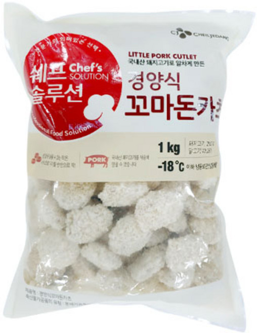 씨제이 쉐프솔루션꼬마돈까스1KG, 1kg, 1개