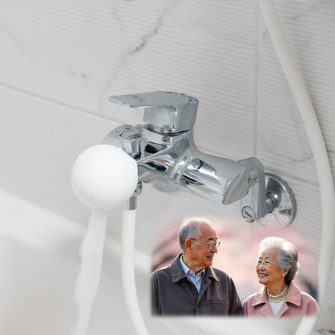 플랜하우스 욕실 안전 욕조 수도꼭지 수전 보호 커버 어르신 실버 용품, 흰색, 1개