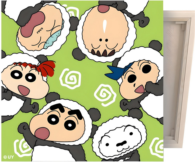 아이러브페인팅 짱구 비즈 큐빅 액자 DIY 보석십자수, 짱구와 판다 친구들, 1개