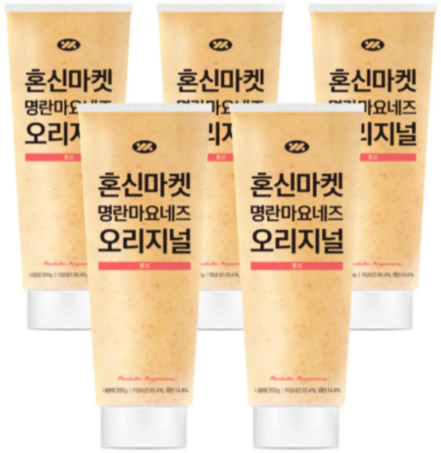 명란마요네즈 오리지널 세트 / 혼신마켓 마요소스 샐러드 드레싱 디핑소스 주먹밥, 200g, 5개