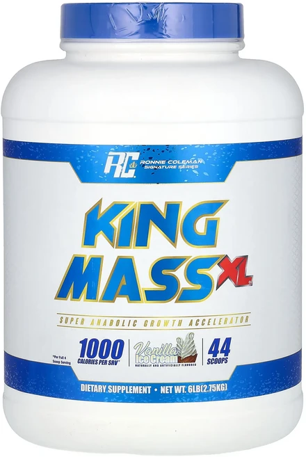 새해 건강을 선물하세요 Ronnie Coleman 서명 시리즈 King Mass XL 바닐라 아이스크림 2.75kg(6lb) 특별관리진행, RonnieColeman서명시리즈KingMassXL바닐 - 쿠팡