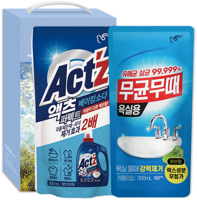 피죤 세제 선물세트 답례품 10호 (세탁세제 + 다목적세제 300ml), 1개