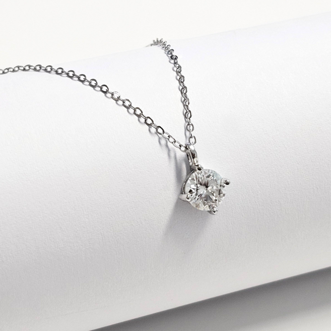 트윙클 모이사나이트 랩다이아 1캐럿 클래식 4프롱 목걸이 18k Gold filed 모이사나이트 목걸이