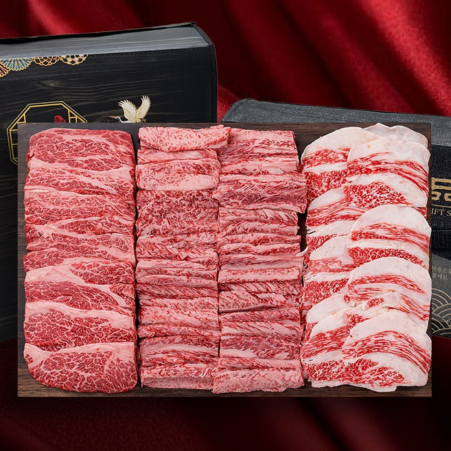 하나농수산연합 투뿔 한우 선물세트 1++ 최상급 구이용 소고기 600g, 1세트