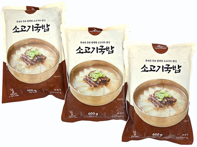 새마원 소고기국밥 600g 소고기무국, 3개
