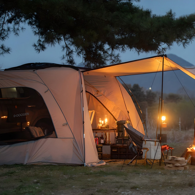 아이두젠 모빌리티 A1 차박 쉘터 도킹 카 차량용 텐트 대, 라이트그레이