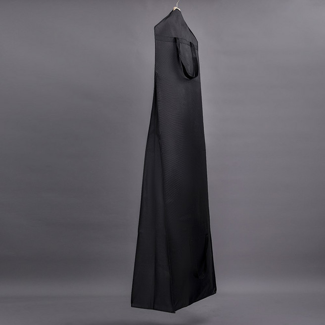 두꺼운 부직포 신부 방진 커버 먼지 의류 케이스 드레스 가운 웨딩 보호 가방, 160x60x30 cm, 검정색