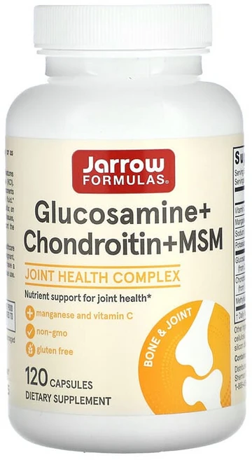 자로우 포뮬라스 글루코사민 콘드로이틴 엠에스엠 Jarrow Formulas Glucosamine Chondroitin MSM 120정, 1개 - 쿠팡