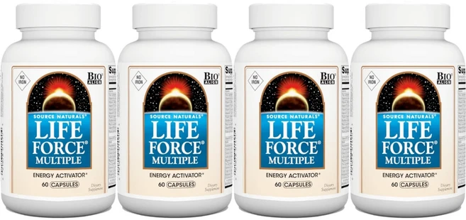 Source Naturals 소스내추럴스 라이프 포스 멀티플 에너지 액티베이터 캡슐, 60정, 4개 - 쿠팡