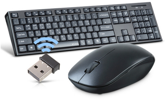 건평정보통신 IPLEX RK-2000C 무선 키보드 마우스 세트 블랙, 선택하세요