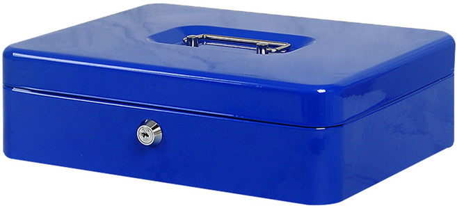 자물쇠 소형금고 미니돈통 수납함 캐쉬박스, 돈통(특대형)_블루, 본상품선택