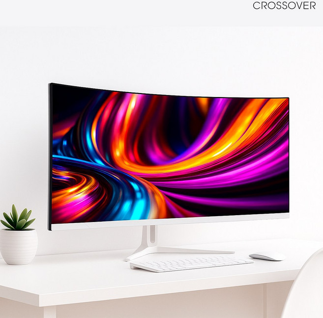 크로스오버 34WG165Hz 커브드 화이트 86cm 와이드 게이밍 컴퓨터 모니터 업그레이드이벤트, 34WG165Hz 일반 - 업그레이드이벤트