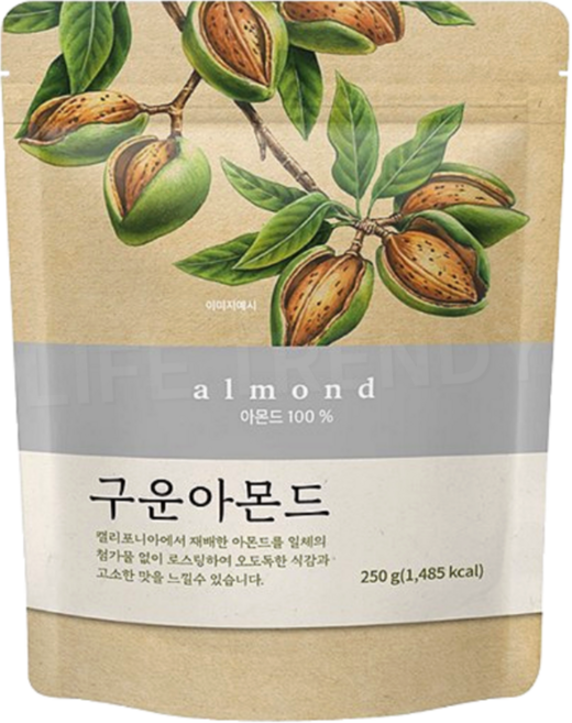 머거본 구운 아몬드, 250g, 1세트