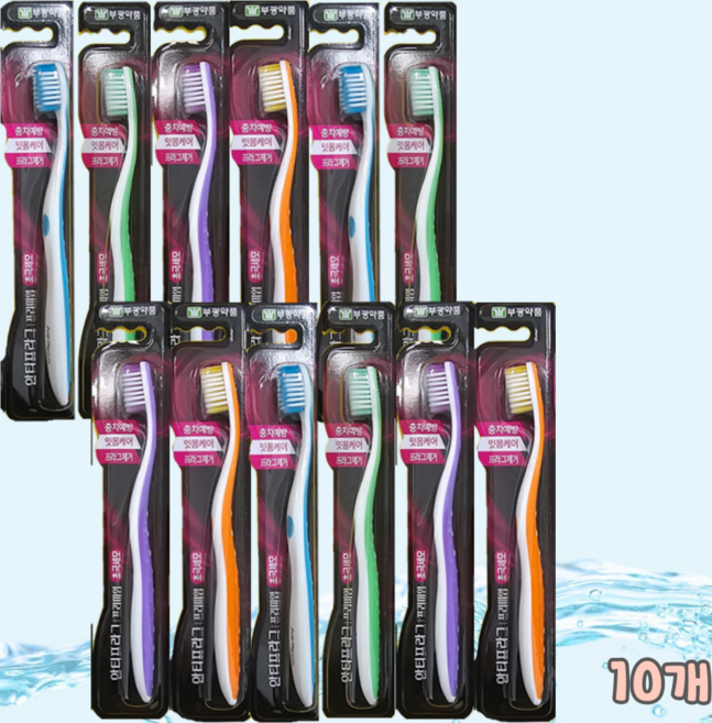 부광약품 안티프라그 프리미엄 칫솔 부광 초극세모 칫솔, 10개입, 1개
