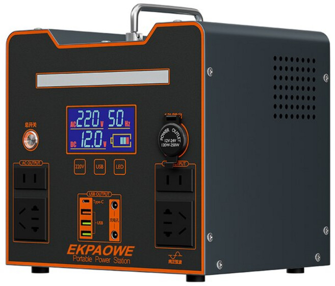 1200W 캠핑 휴대용 전원 스테이션 220V 412500mAh 리튬 이온 배터리 야외 공급 장치 태양열 발전기 홈 EU, 07 1320Wh 1200W, 1개