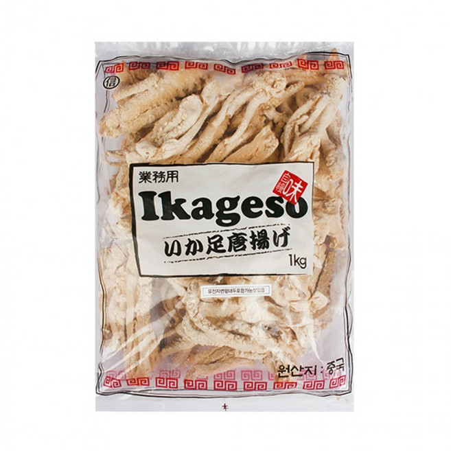냉동 와카메 이까게소 오징어가라아게 1kg, 1g, 1개