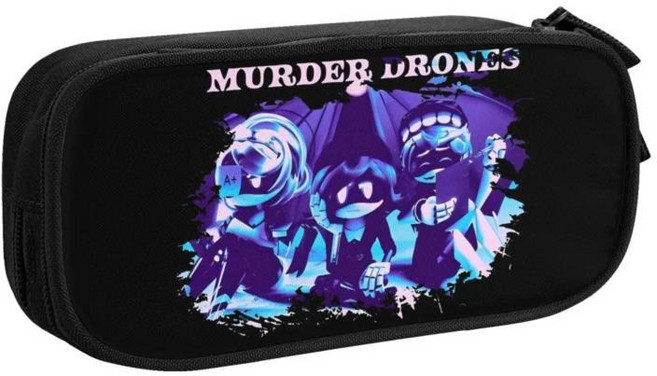 귀여운 드론 재미있는 케이스 학생용 펜 홀더 대형 보관 가방 학교 지퍼 문구류, 1개, 15. 3