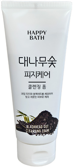 해피바스 대나무숯 흡착 클렌징 폼, 200g, 3개