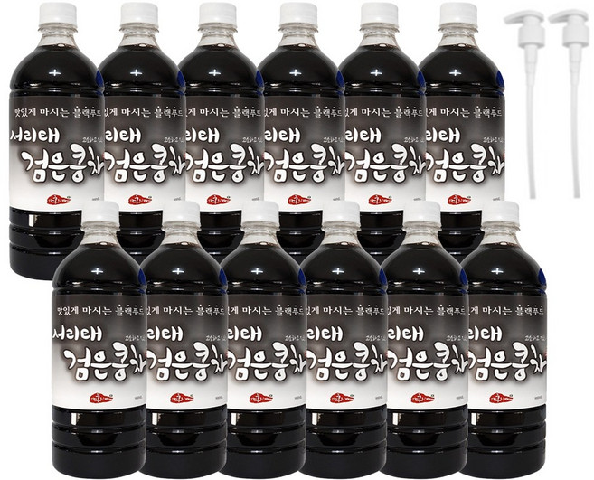 홍치마 대용량 국산 검은콩차 고농축 서리태 원액 쥐눈이 약콩 물 액상 950ml 다홍치마, 12개