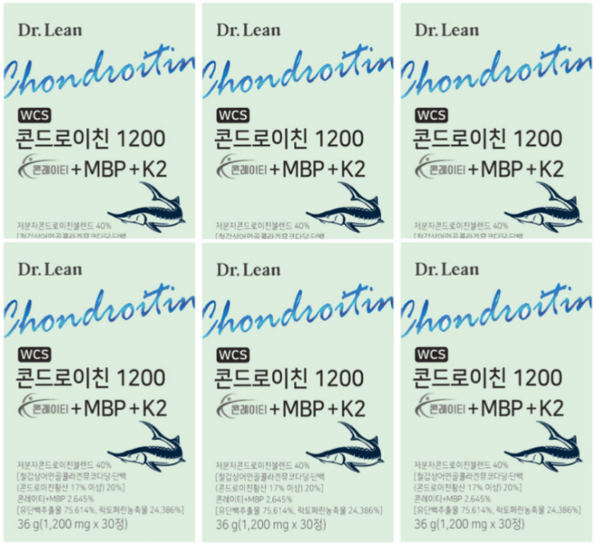 닥터린 콘드로이친 1200 콘레이티 MBP K2 6개, 30정