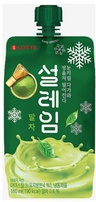 롯데 설레임말차, 2개, 160ml