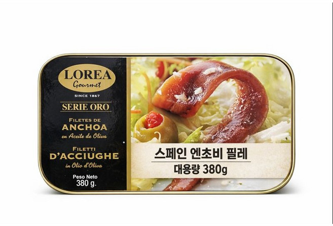 스페인 로레아 엔초비 필레 올리브유 380g 대용량 (파스타 피자용), 1개