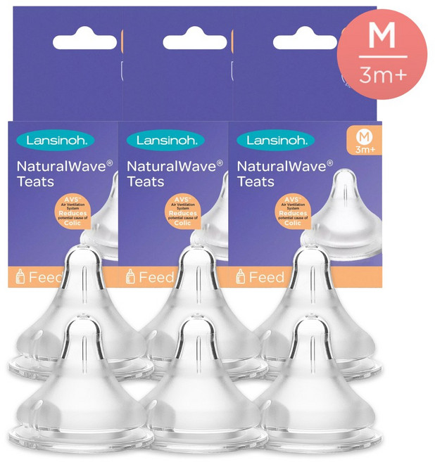 란시노 내추럴 웨이브 젖꼭지, M(3~6개월), 6개
