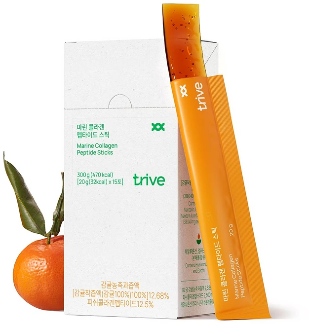 trive 마린 콜라겐 펩타이드 젤리 스틱 저분자 피쉬 콜라겐 펩타이드, 1개, 300g - 쿠팡