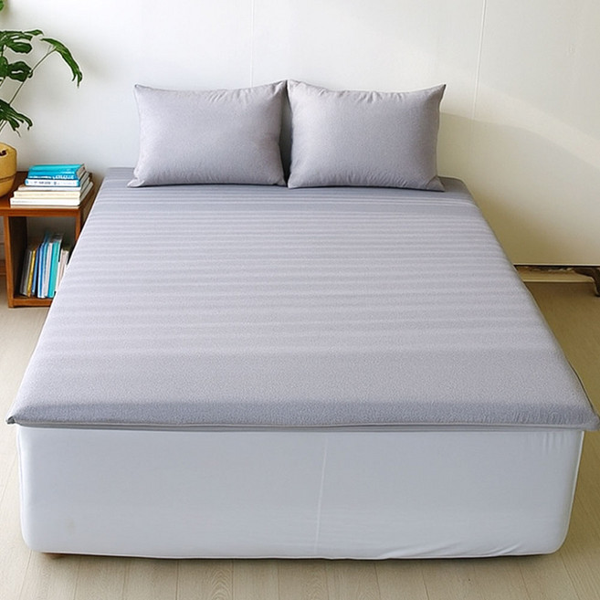 디메이드베딩 직접제작 두꺼운 알러지케어 두툼한 10cm 바닥 침대 토퍼 매트리스 슈퍼싱글 퀸 킹 사이즈, 울트라 알러지케어 토퍼 그레이