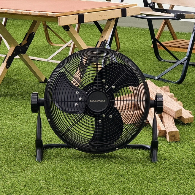 DAEWOO 야외 캠핑용 메탈 무선선풍기+전용가방 12형 30cm EV1200가정용 캠핑선풍기 낚시선풍기, 대우 무선선풍기 30cm