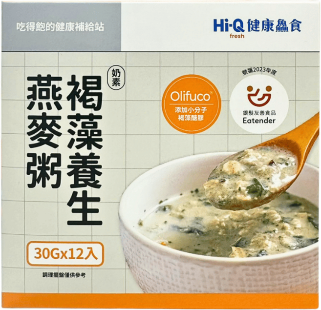 Hi-Q健康鱻食 褐藻養生燕麥粥 (12包) 新上架限時優惠, 1個, 30g