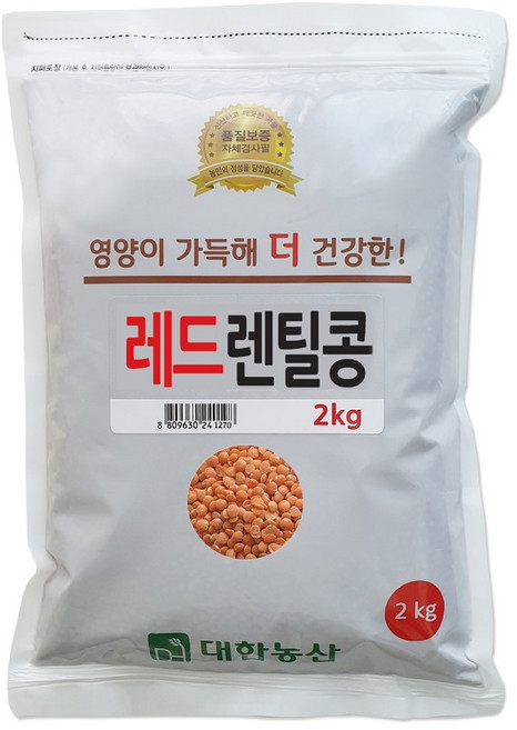 대한농산 레드렌틸콩 2kg 렌틸콩, 1개