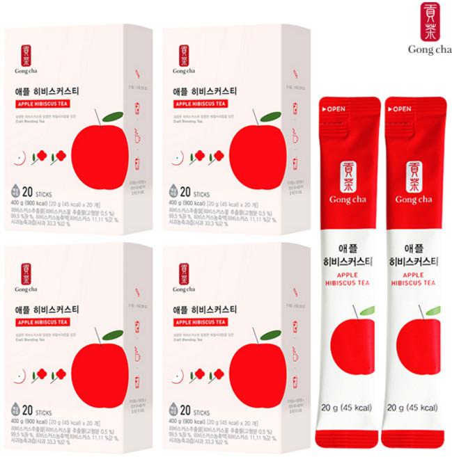 7위 - 공차 애플히비스커스티, 20g, 20개입, 4개