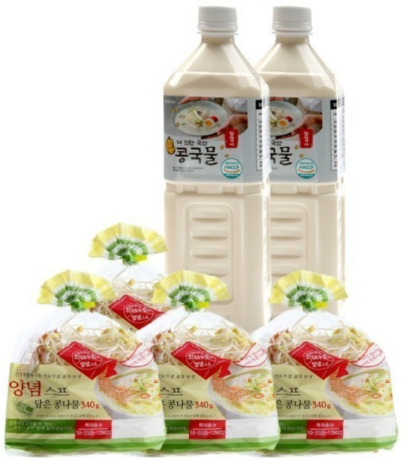 참살이 국산 콩국물 + 양념 스프담은 콩나물