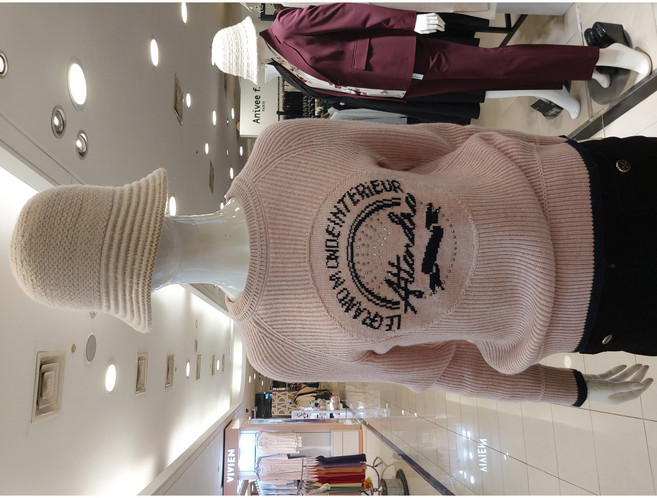 조이너스 라운드넥 레터링 비즐 포인트 니트 티셔츠 JAEW1-WSL400