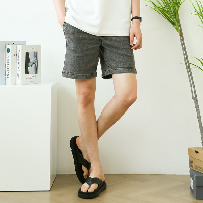 블루포스 페린크 밴딩 청반바지 데님 팬츠