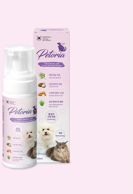 펫토리아 반려동물 강아지 티트리 노워시 풋 버블 워터리스 샴푸 클렌져, 1개, 150ml - 쿠팡