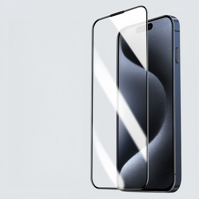 iPhone 滿版鋼化玻璃保護貼 高品質全螢幕高清 40倍強化防摔抗指紋 易貼無氣泡 適用多款型號, 全透明護眼藍光,14pro/15/16, 1個