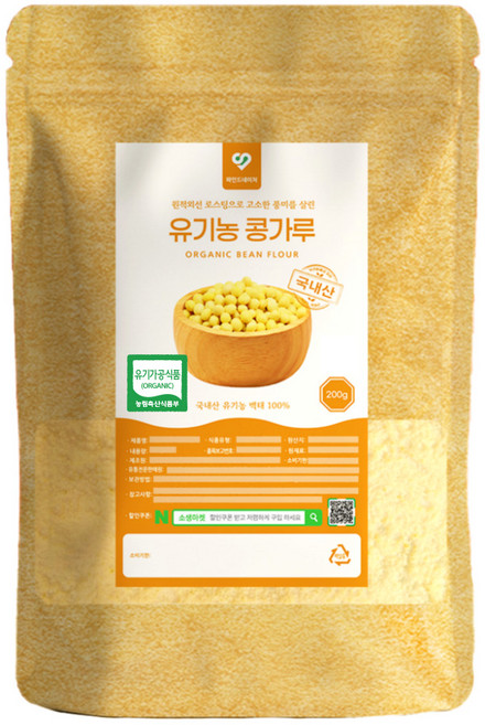 파인드네이처 국산 유기농 볶음 백태 콩가루 이유식 콩고물 식사대용 선식 200g, 1개